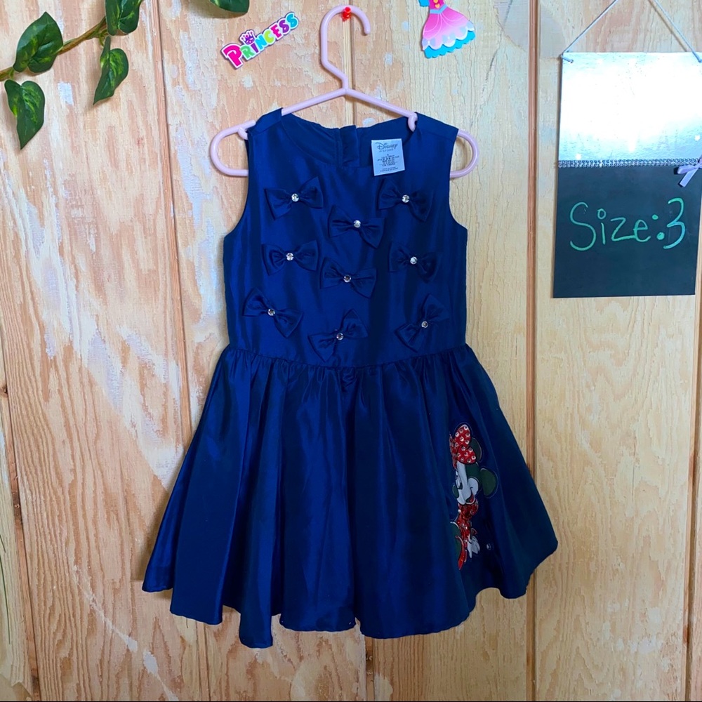 Disney Minnie Mouse Blue Dress Size 3 - Picture 2 of 6